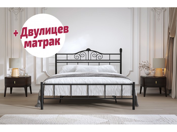 Метално легло Фано KING + матрак